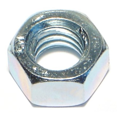 Midwest Fastener Hex Nut, 7/16"-14, Steel, Grade 5, Zinc Plated, 50 PK 07256